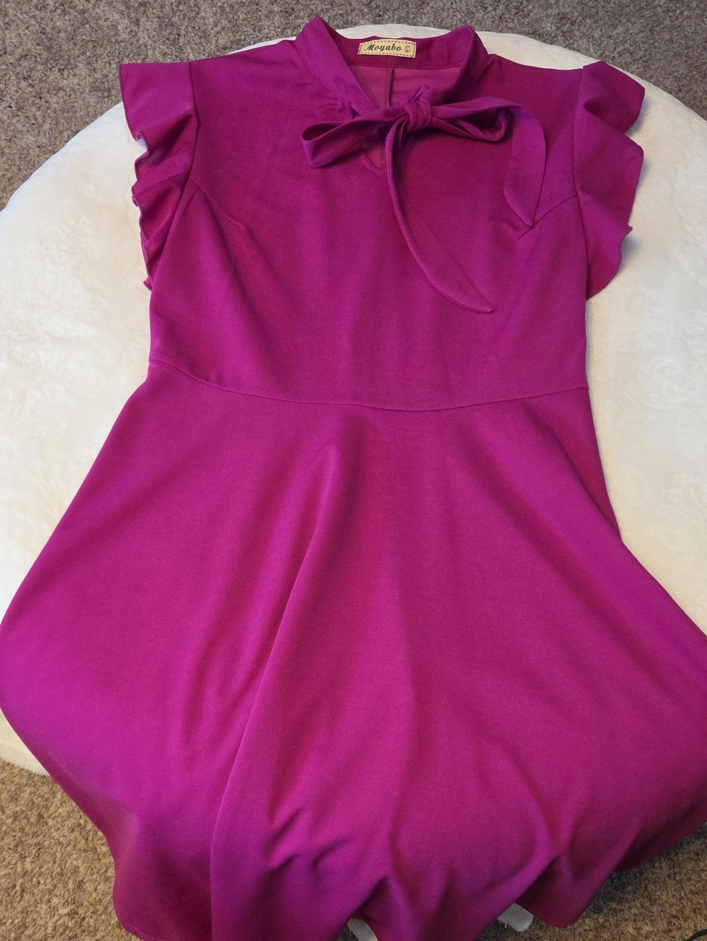 Women's Fuchsia Bow-Accent One Piece